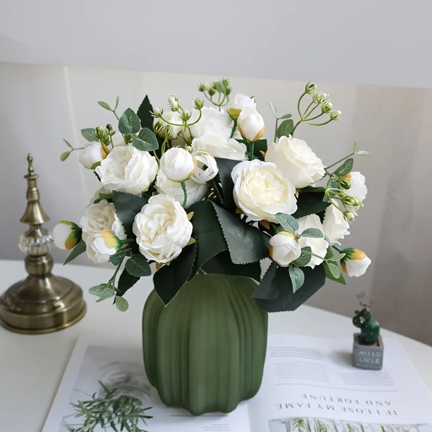 Silk Peony Artificial Flower Bouquet – Wedding & Home Décor Artificial Flower Bouquet Babs