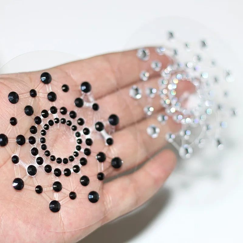 Rhinestone Nipple Covers – Self-Adhesive Silicone Breast Petals Nipple Covers Babs