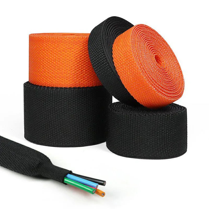 PET Braided Heat Shrink Cable Sleeve Wire Wrap Organizer 1–50m Cable Sleeve Babs