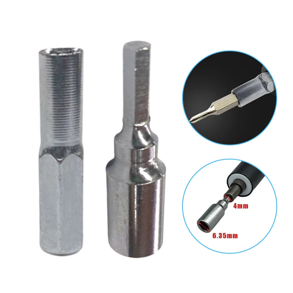 6.35mm to 4mm Magnetic Hex Adapter Socket for Drill Bits Drill Bit Adapter Babs