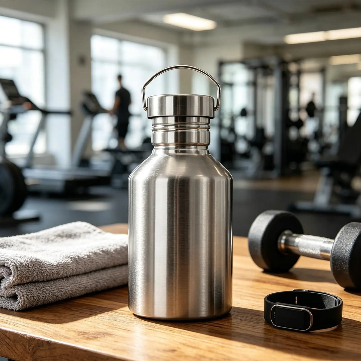2L Stainless Steel Sport Water Bottle – Large Capacity Flask Sport Water Bottle Babs