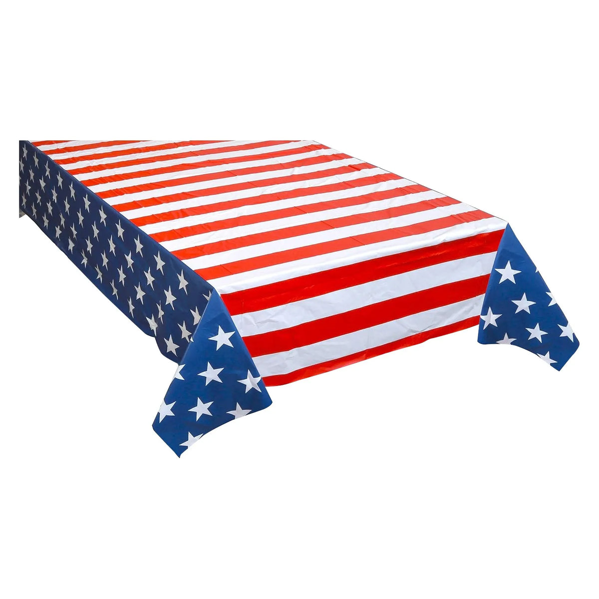 USA Flag Disposable Tablecloth – Patriotic 54×108" Table Cover Disposable Tablecloth Babs