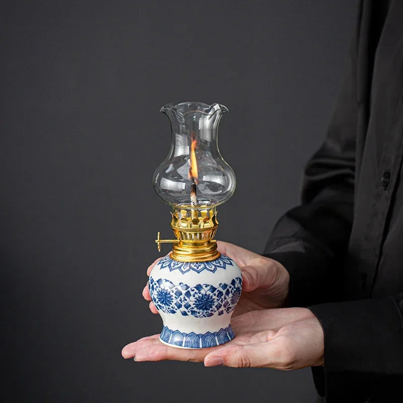 Ceramic Retro Oil Butter Lamp – Buddha & Tea Room Décor Light Decorative Oil Lamp Babs B