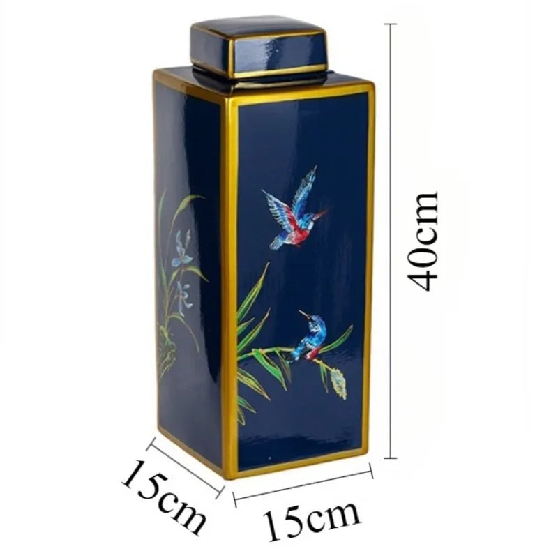 Modern Blue Ceramic Vase – Elegant Porcelain Home Décor Decorative Ceramic Vase Babs Blue
