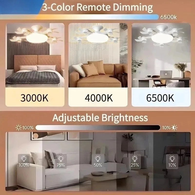 RTONTR LED Ceiling Fan Light | Remote Control & Dimming LED Ceiling Fan Light Babs