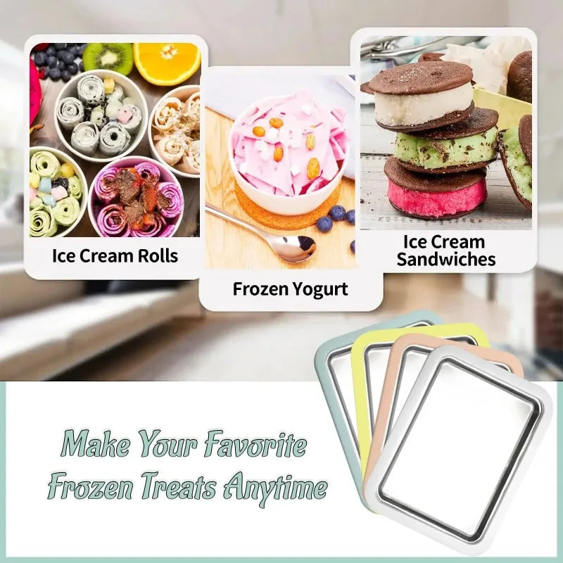 DIY Rolled Ice Cream Maker Pan – Frozen Yogurt & Ice Cream Ice Cream Maker Pan Babs