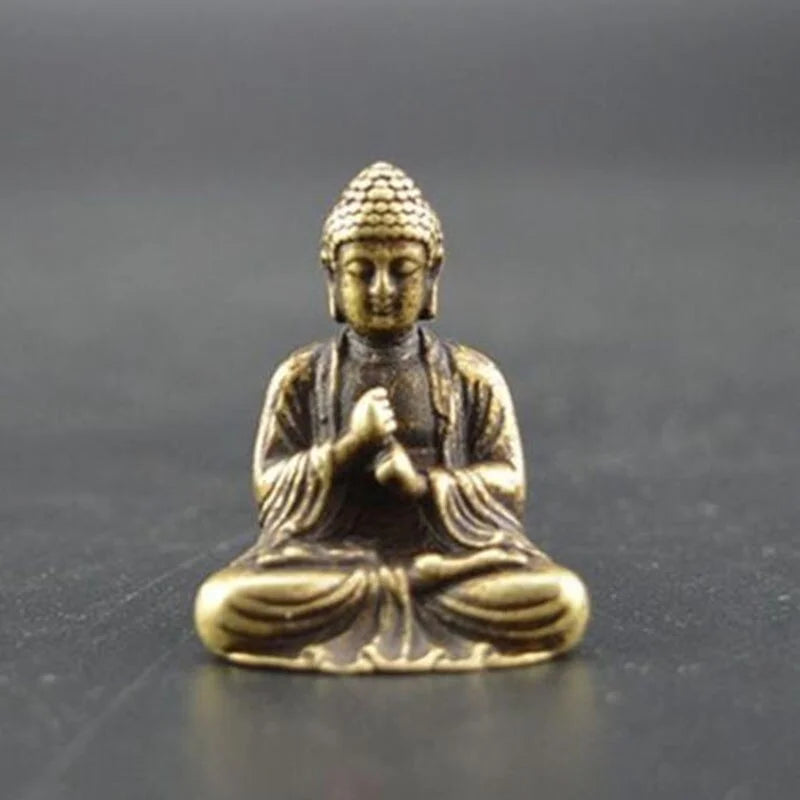 Handmade Brass Goddess of Mercy Figurine & Key Ring Pendant Brass Figurine Ornament Babs