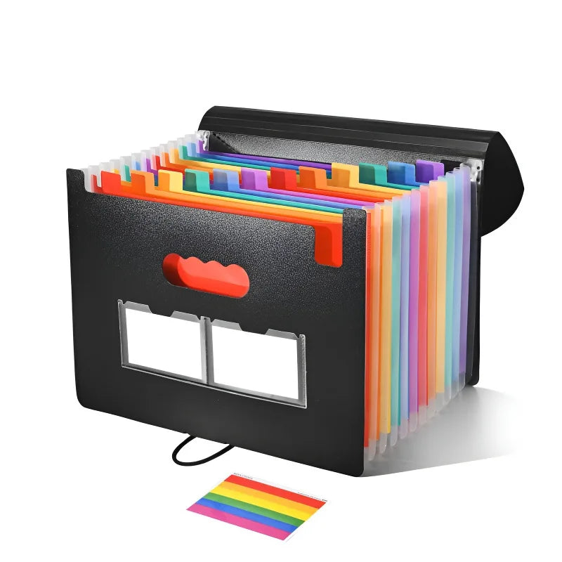 A4 Accordion File Organizer – 13 or 25 Pocket Document Folder Accordion File Folder Babs Black-A25