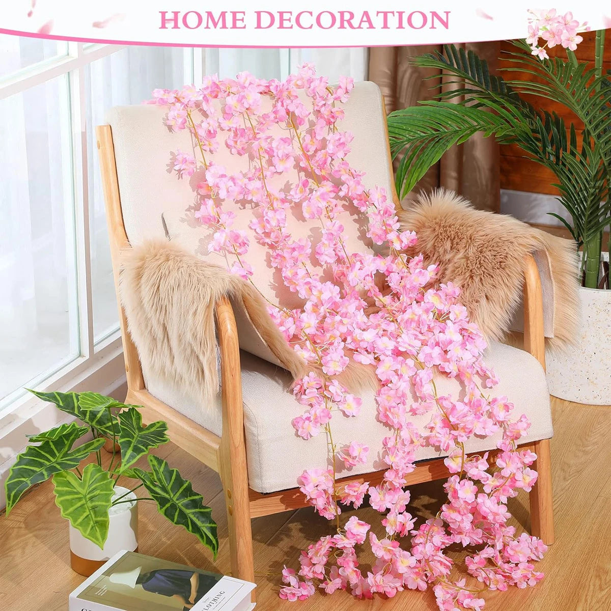 180CM Artificial Sakura Silk Vine – Wedding & Home Décor Artificial Flower Vine Babs