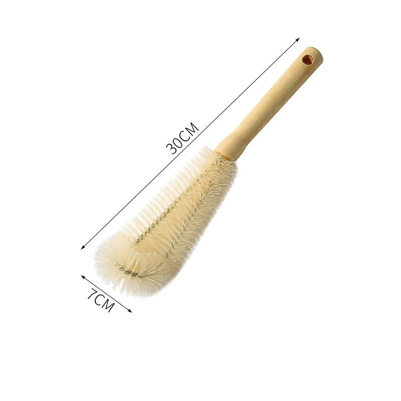 Wooden Long Handle Bottle Cleaning Brush – Eco-Friendly Bottle Cleaning Brush Babs