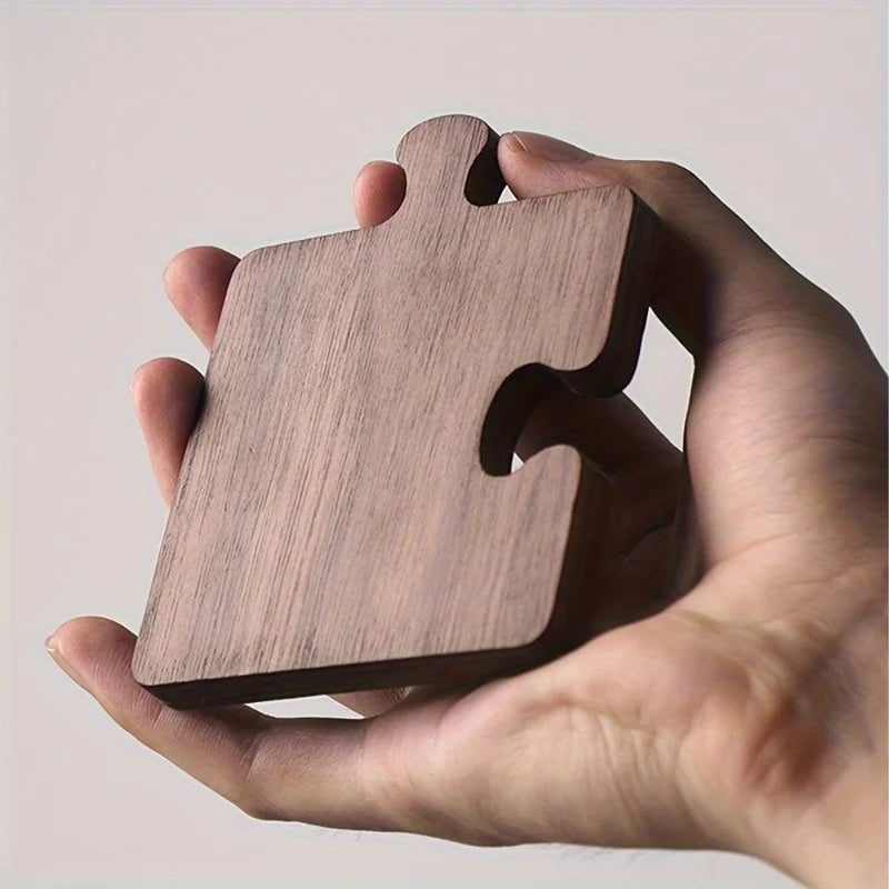 Puzzle Shaped Bamboo Coaster – Tabletop Protector & Decor Bamboo Drink Coaster Babs