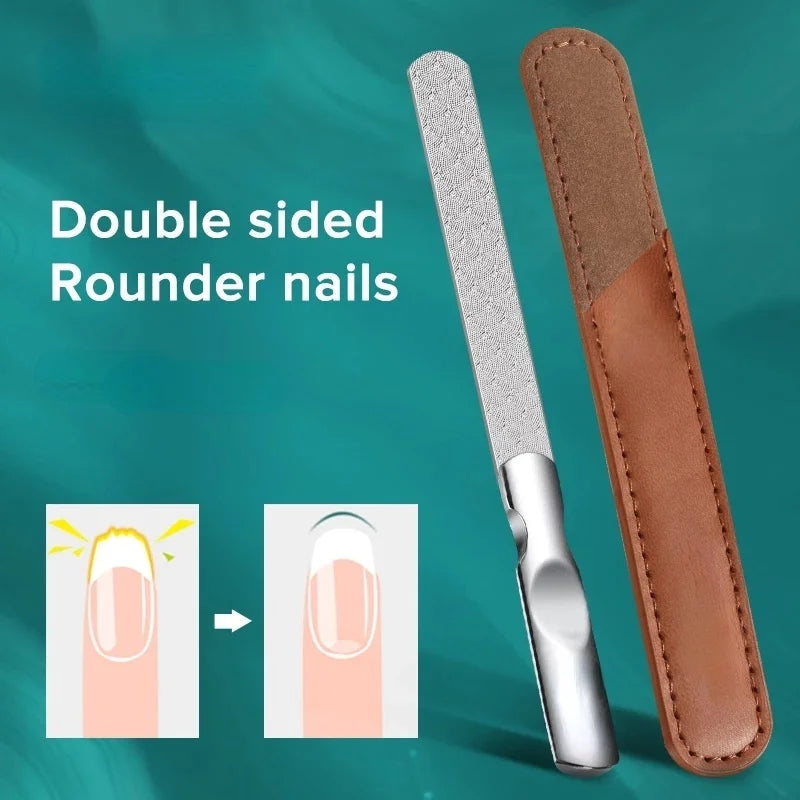 Double-Sided Stainless Steel Nail File – Manicure & Pedicure Nail File Babs