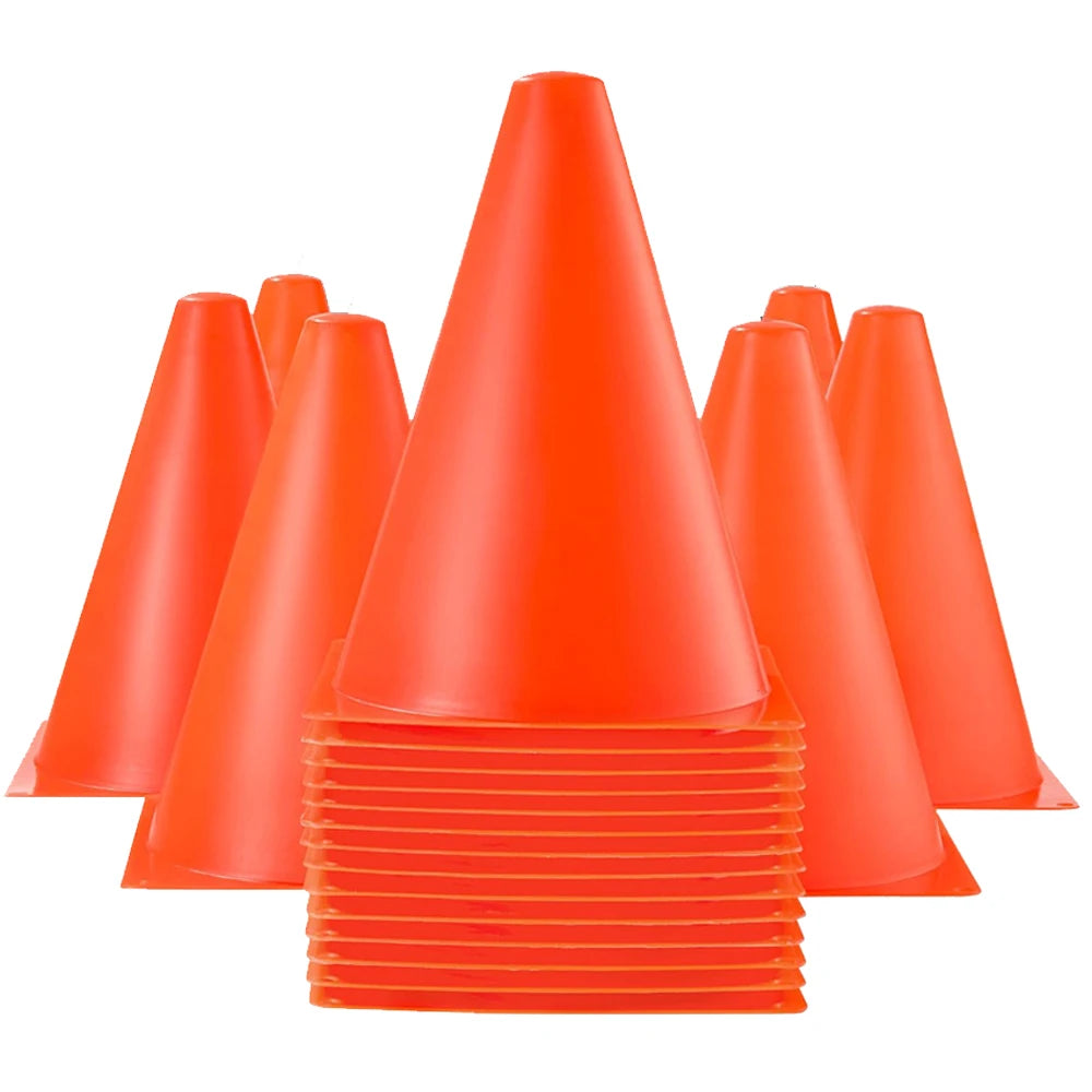 Mini Traffic Cones 7" Red Plastic Sports & Party Cones 10/20/30pk Sports Training Cones Babs