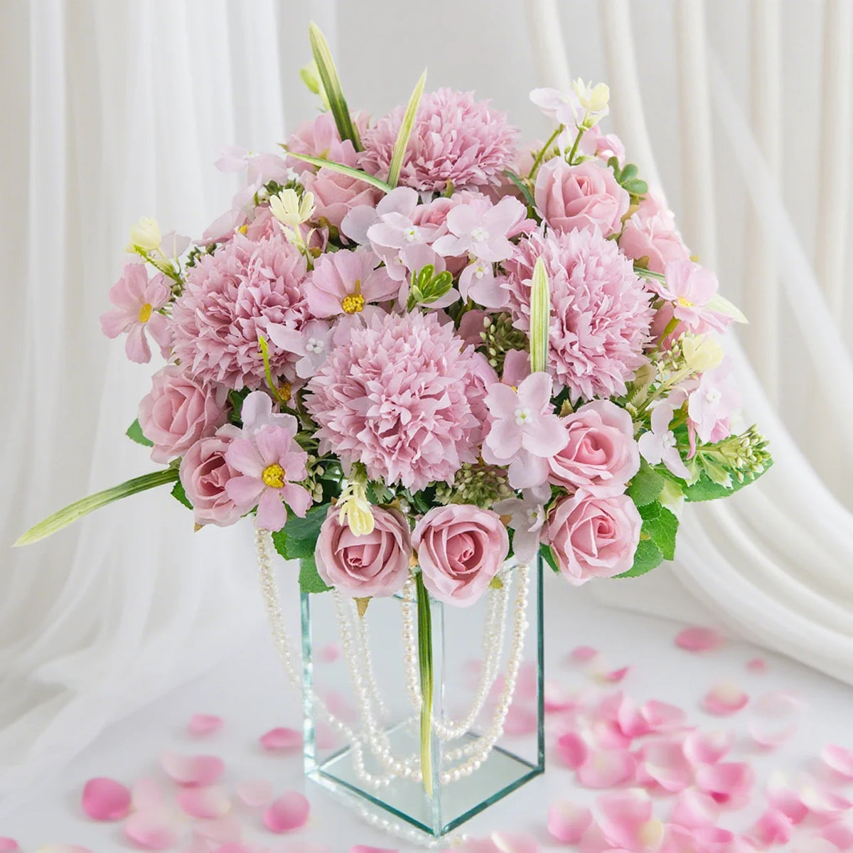 Artificial Silk Rose Bouquet – Wedding & Home Décor Artificial Flower Bouquet Babs