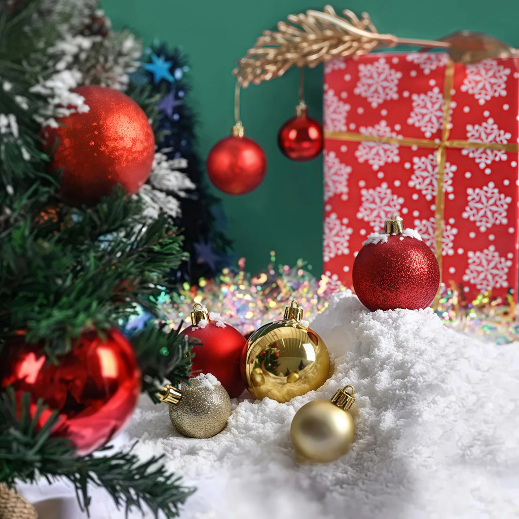 24-Piece Christmas Ball Ornaments Set – 3cm & 4cm Tree Baubles Christmas Tree Ornaments Babs