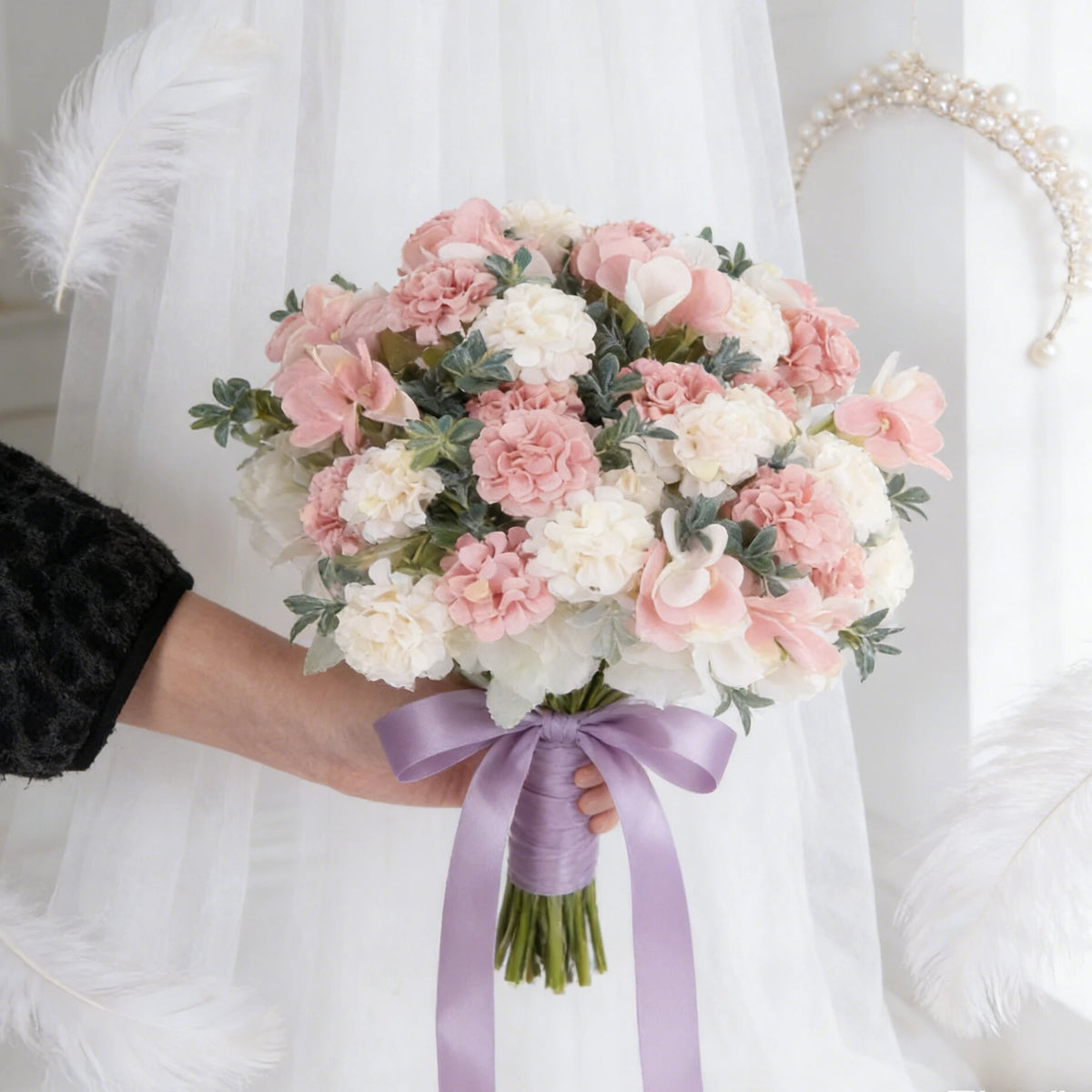 Artificial Hydrangea Silk Bouquet – Wedding & Home Floral Decor Artificial Silk Flowers Babs