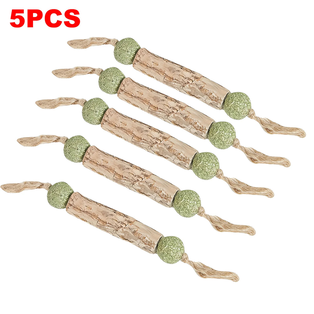 Natural Silvervine Catnip Chew Sticks – Cat Teeth Cleaning Toy Cat Chew Toy Babs 5PCS One Size