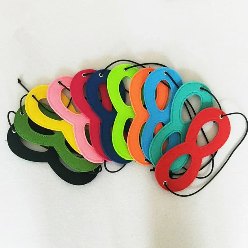 20pcs Colorful Felt Eye Masks – Halloween Masquerade Cosplay Party Masquerade Eye Masks Babs