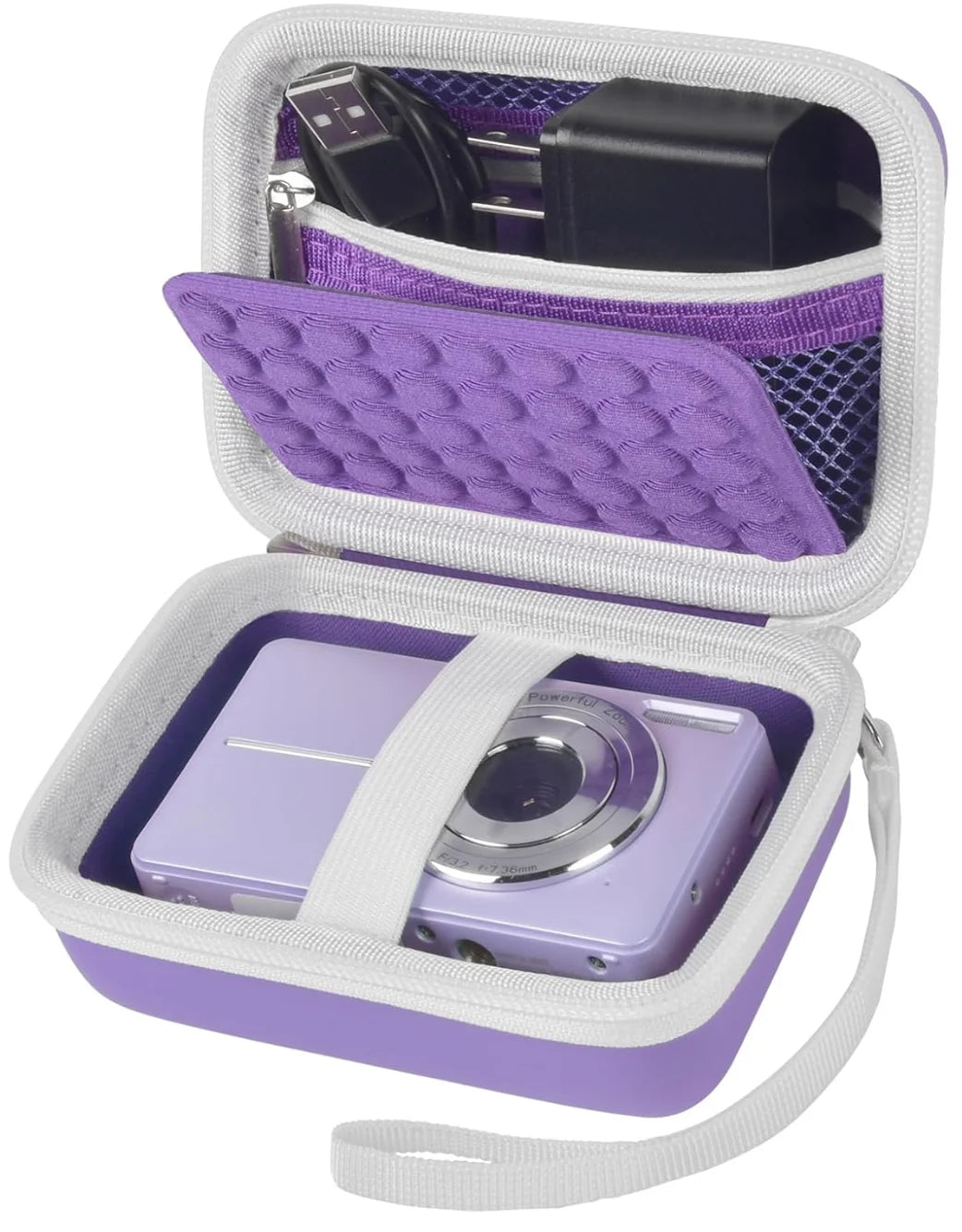 EVA Hard Shell Vlogging Camera Case for Kids & Teens Camera Carrying Case Babs plum