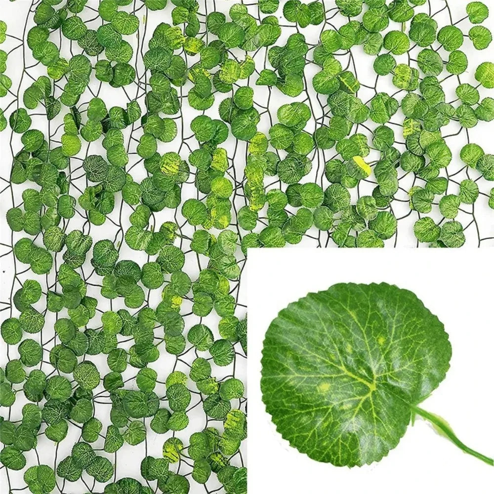 Artificial Ivy Garland Silk Leaf Vine – 2M to 10M | Home & Wedding Artificial Ivy Garland Babs Pothos Leaves 8M (4 String)