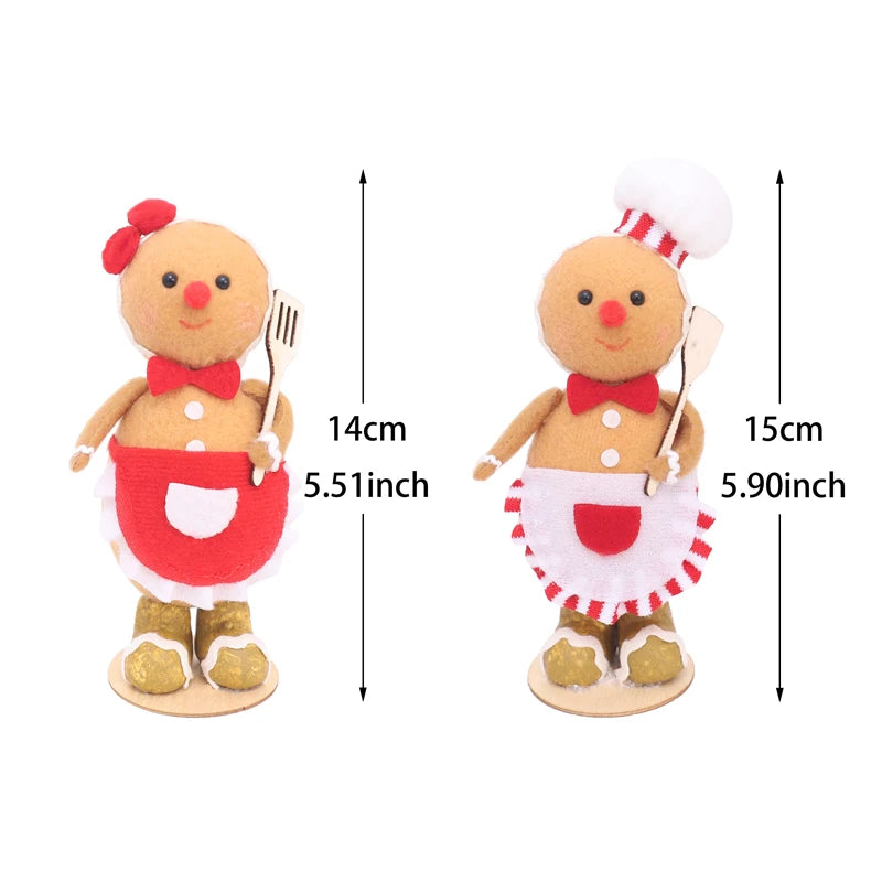 Gingerbread Man Chef Doll Christmas Ornament Holiday Decor Holiday Figurine Ornament Babs