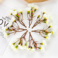 Silk Artificial Rose Bouquet | Wedding & Home Décor 50/100 Pcs Artificial Flower Bouquet Babs Milky White 100 pcs