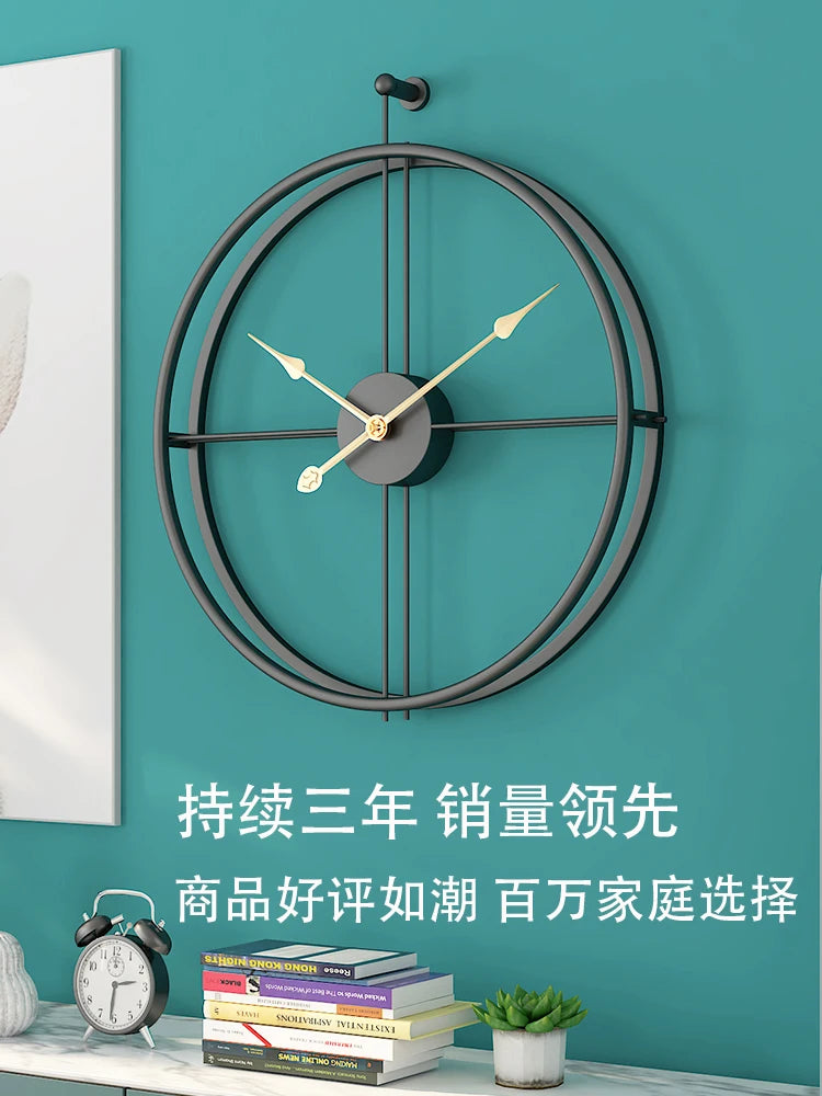 Nordic 3D Large Metal Wall Clock 80cm Silent – Modern Home Decor Wall Clock Babs