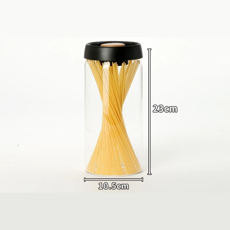 Vacuum Seal Glass Storage Jars – Coffee, Cereal & Pantry Glass Storage Jars Babs 1800ml