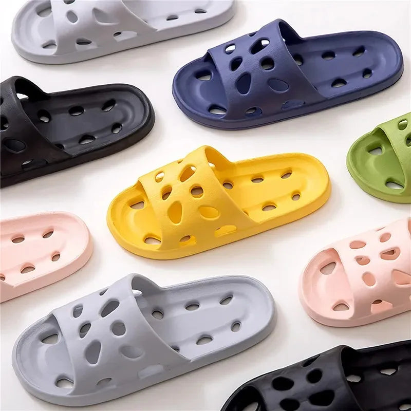 Non-Slip Hollow Shower Slippers – Soft Indoor House Sandals Indoor Shower Slippers Babs