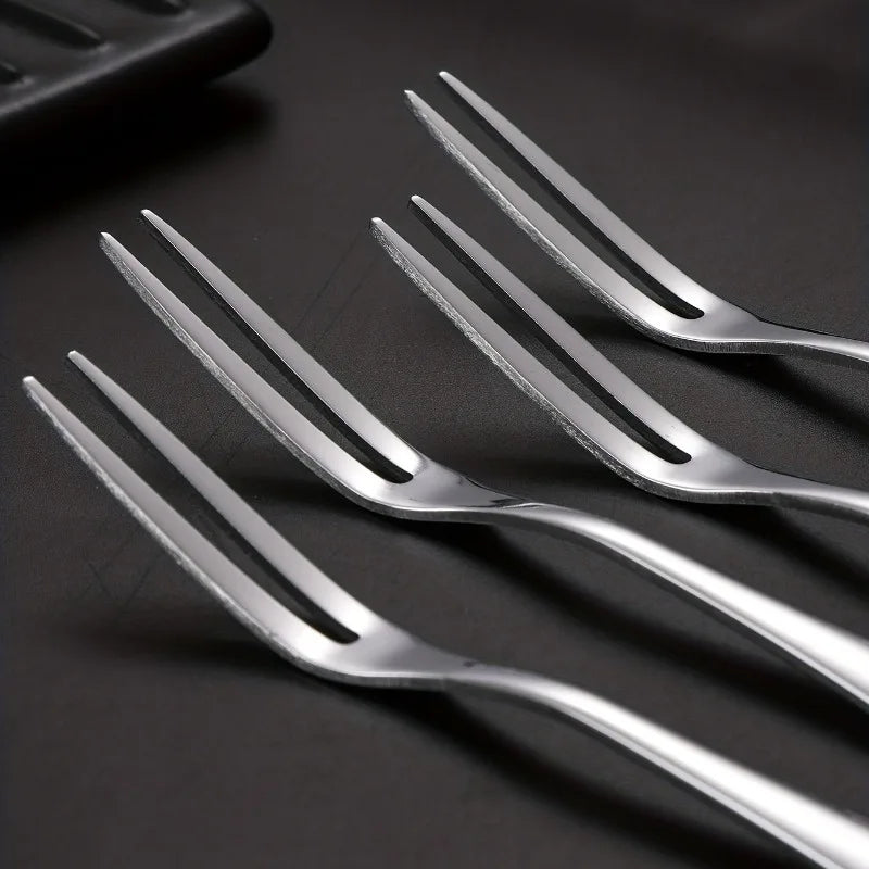 Stainless Steel Fruit Forks – Reusable Decorative Salad Forks Fruit Fork Set Babs