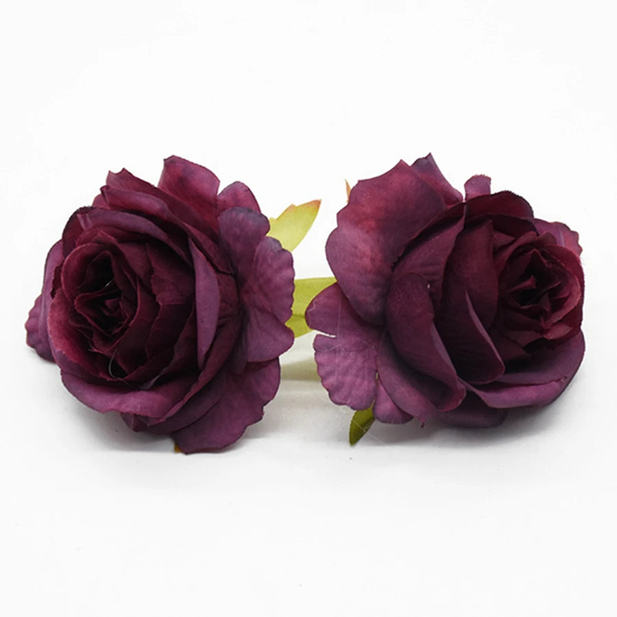 Silk Rose Artificial Flower Heads 30/100 Pcs – DIY & Decor Artificial Silk Flowers Babs Color 1 100 Pieces