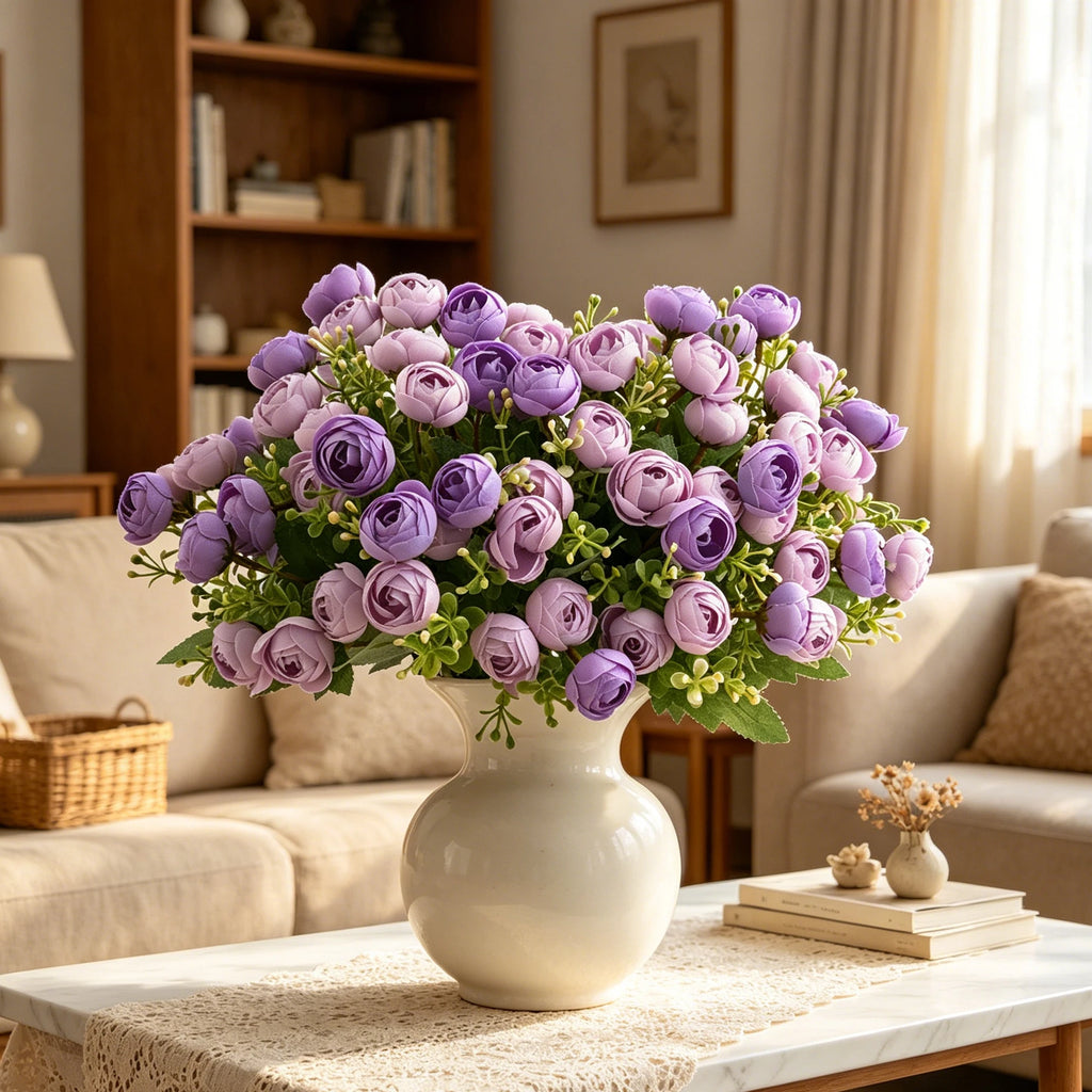 Silk Artificial Tea Bud Flowers – Wedding Bouquet & Home Decor Artificial Silk Flowers Babs