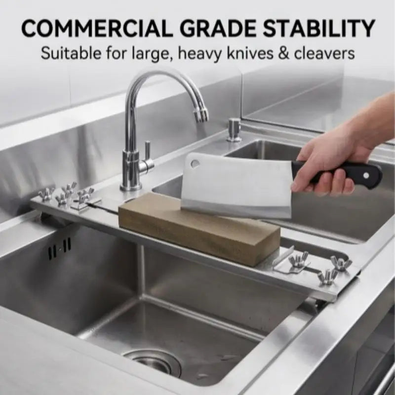 HOMEFISH Adjustable Sink Whetstone Holder & Sharpening Stone Rack Whetstone Holder Rack Babs