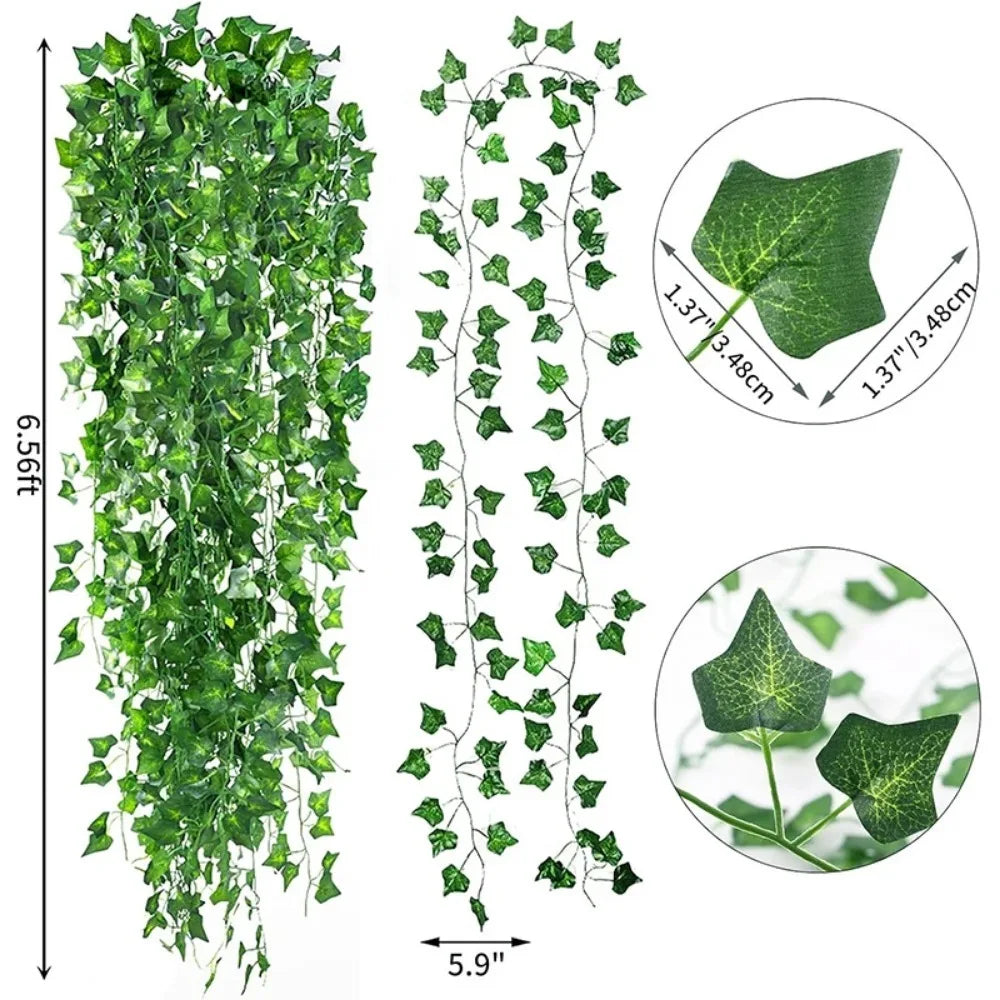 Artificial Ivy Garland Silk Leaf Vine – 2M to 10M | Home & Wedding Artificial Ivy Garland Babs