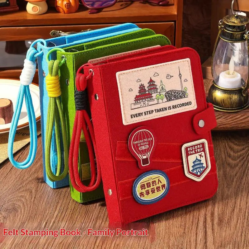 Felt Travel Stamp Book – Creative Souvenir Notebook Travel Stamp Notebook Babs
