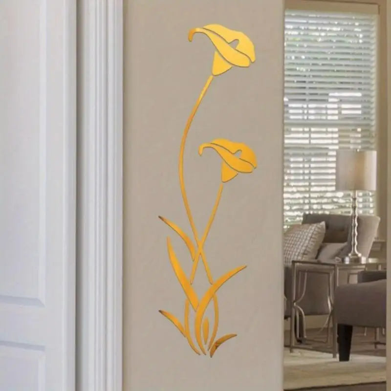3D Flower Acrylic Mirror Wall Sticker – DIY Home Decor Decal Acrylic Wall Sticker Babs