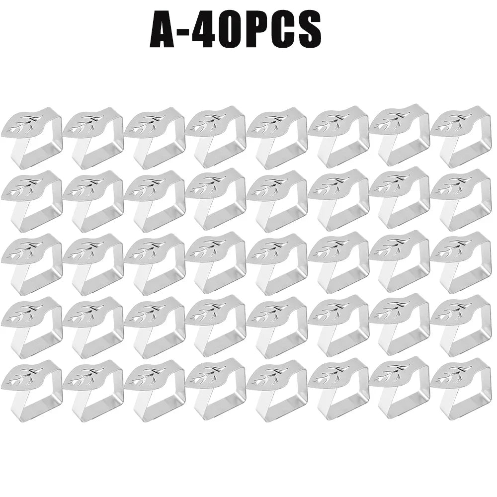 Stainless Steel Tablecloth Clamps for Party, Wedding & Picnic Tablecloth Clamps Babs A-40PCS