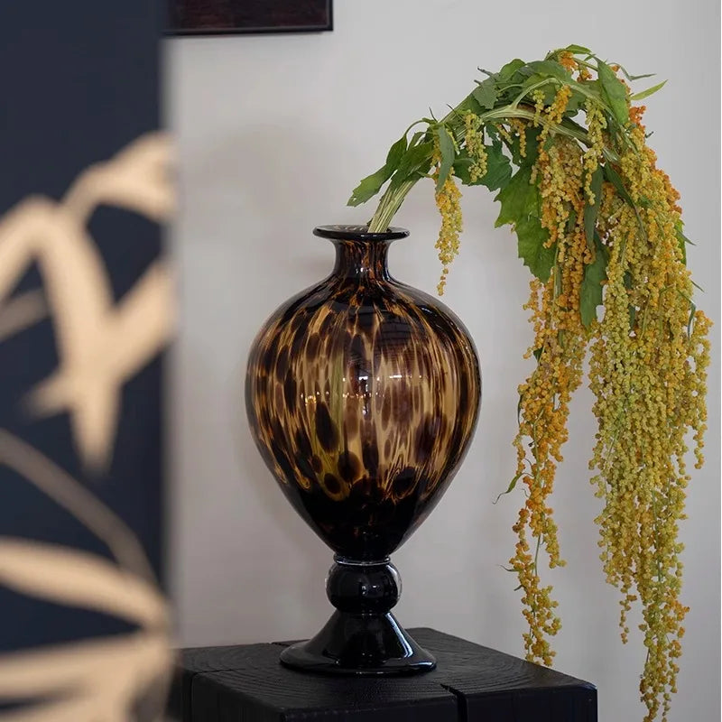 Modern Glass Vase for Living Room, Coffee Table & Desktop Glass Vase Babs