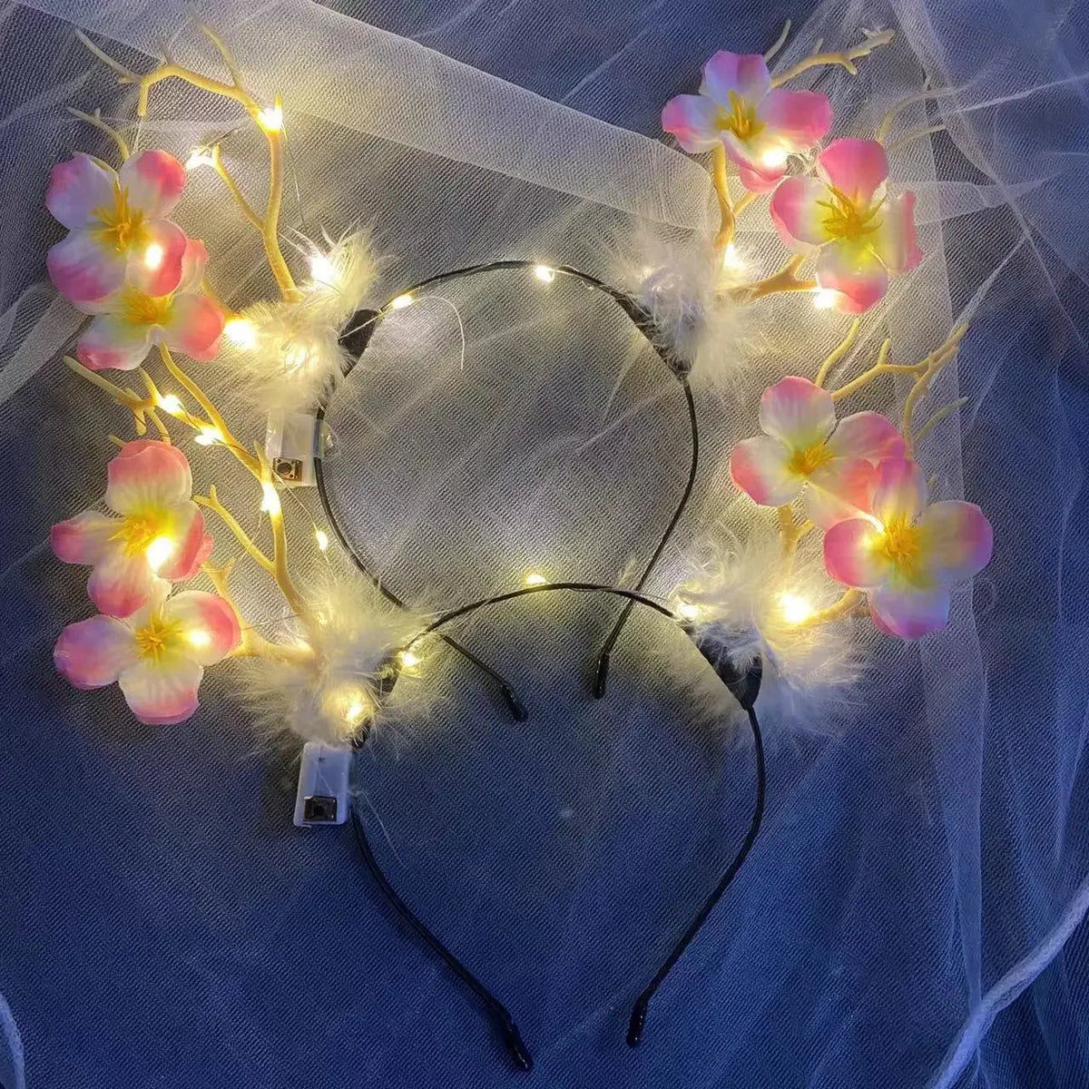10-Pack LED Reindeer Antler Headbands – Christmas Party Glow LED Party Headbands Babs 2