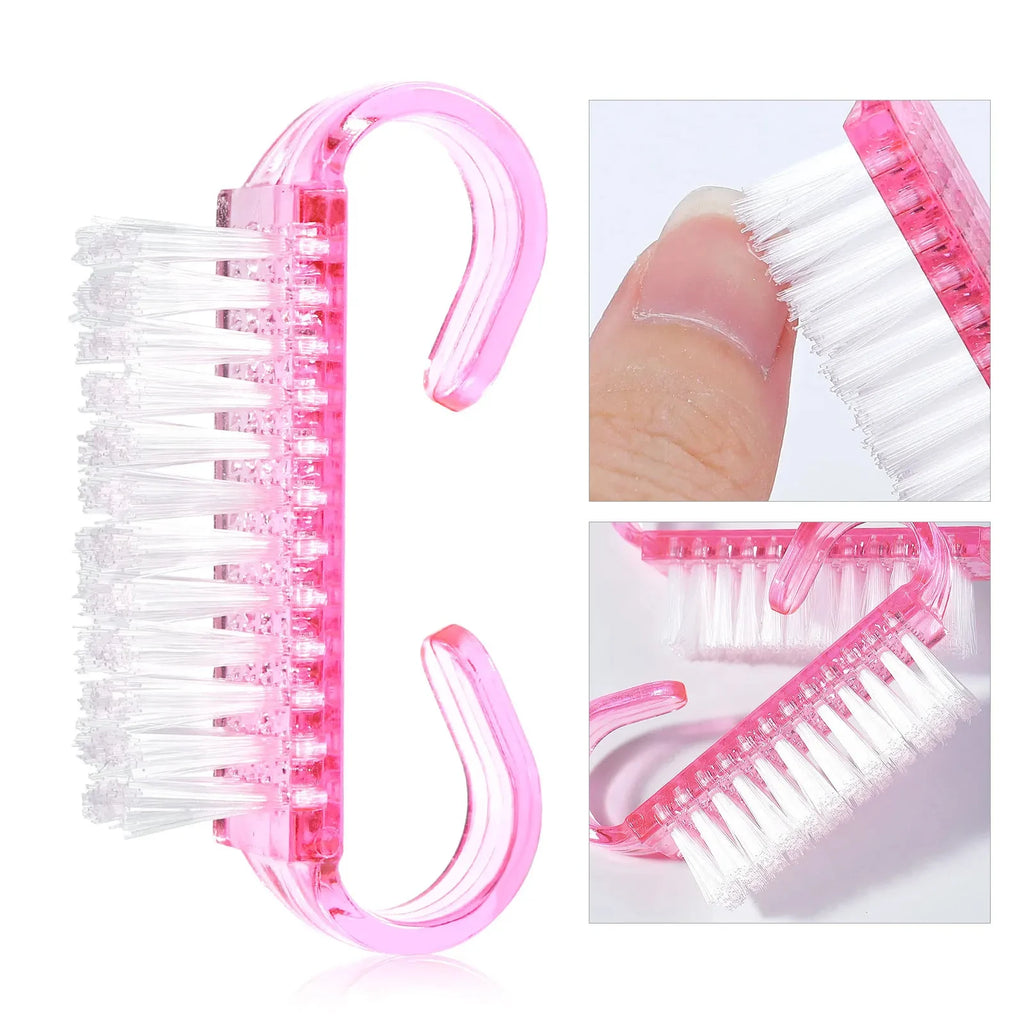 10Pcs Multicolor Nail Brush Set – Manicure & Hand Scrub Tool Nail Manicure Brush Set Babs