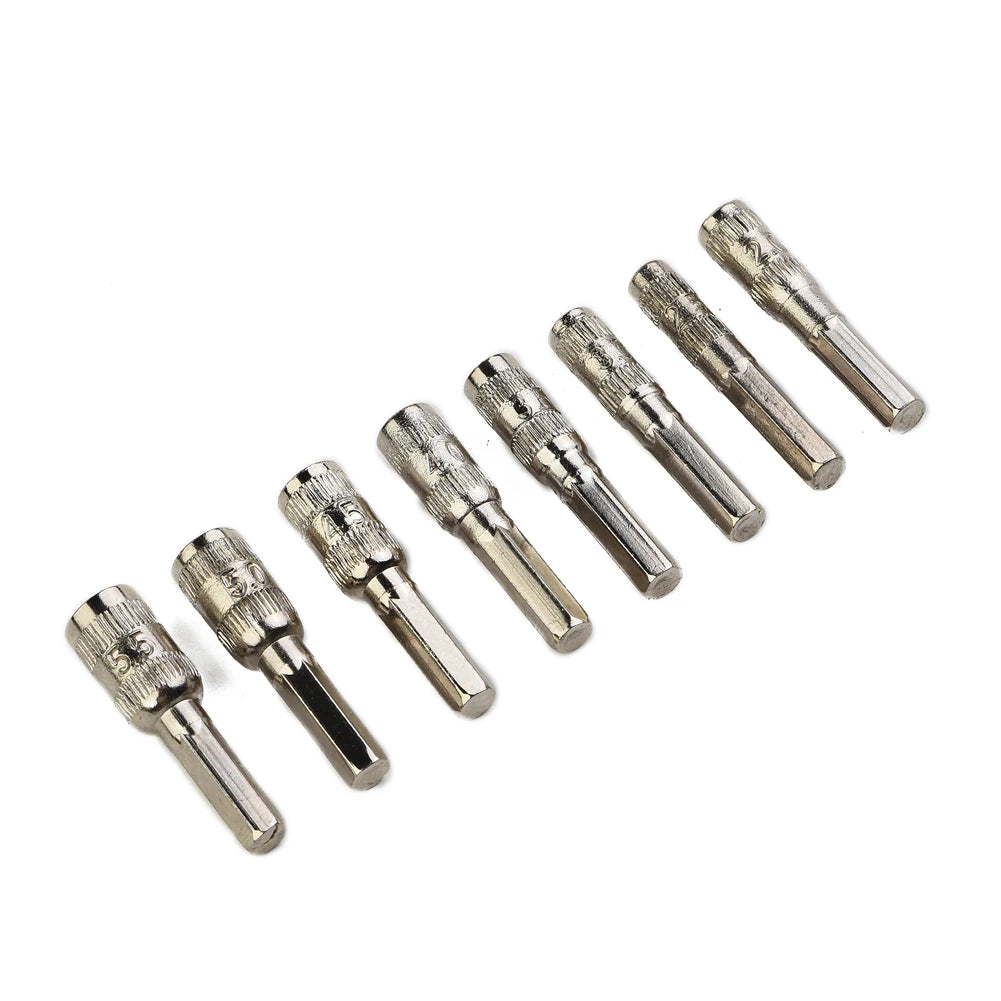 8-Piece Metric Hex Socket Driver Set H4 Shank 2–5.5mm Hex Socket Driver Set Babs