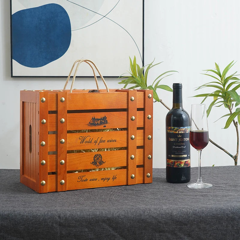 Wooden Luxury Wine Rack – Retro Champagne Bottle Holder Wine Rack Babs