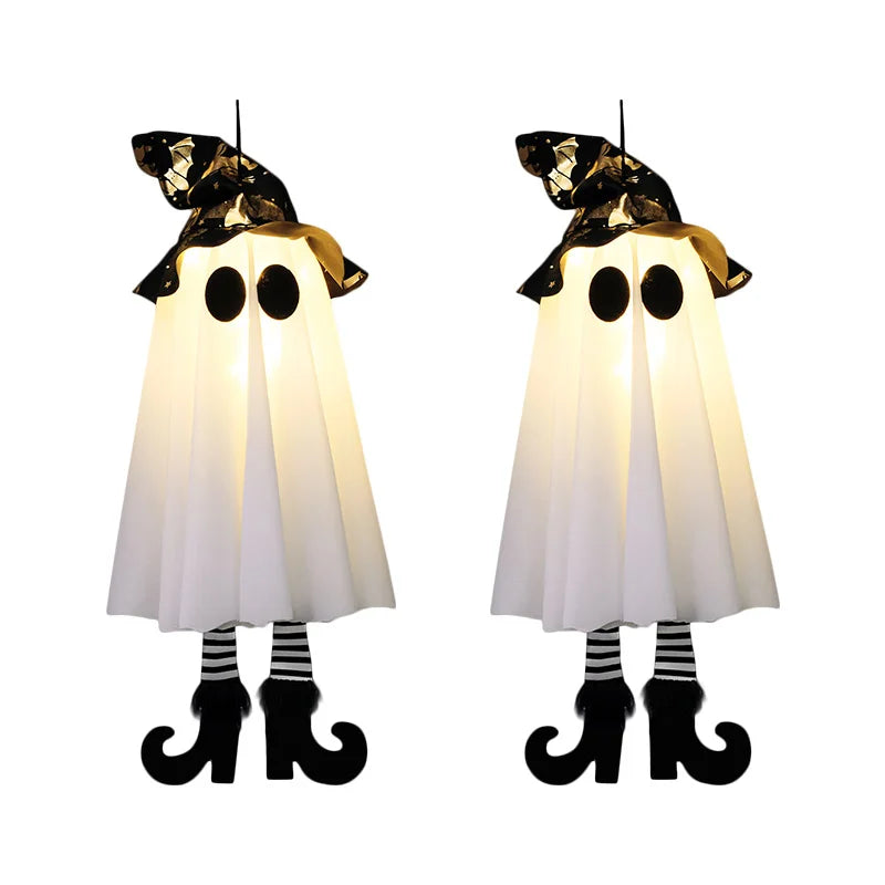Halloween LED Witch & Ghost Hanging Decorations – 1/2/3pcs Halloween Hanging Decoration Babs 2Pcs