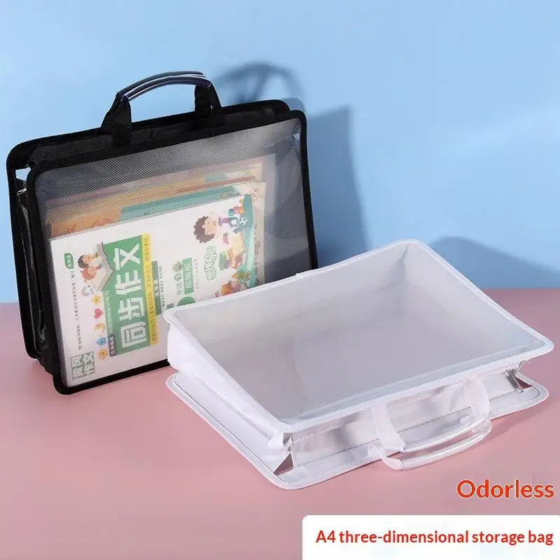 Transparent PP Mesh A4 File Bag – Large Capacity, Waterproof Document File Bag Babs
