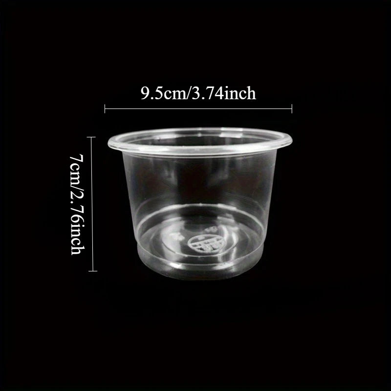 50pcs Clear Disposable Plastic Bowls for Desserts & Ice Cream Disposable Dessert Bowls Babs