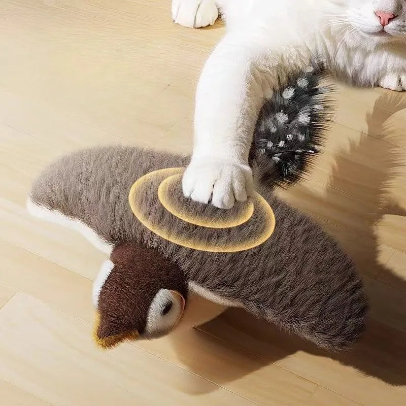 Interactive Electric Bird Cat Toy with Catnip | USB Rechargeable Interactive Cat Toy Babs