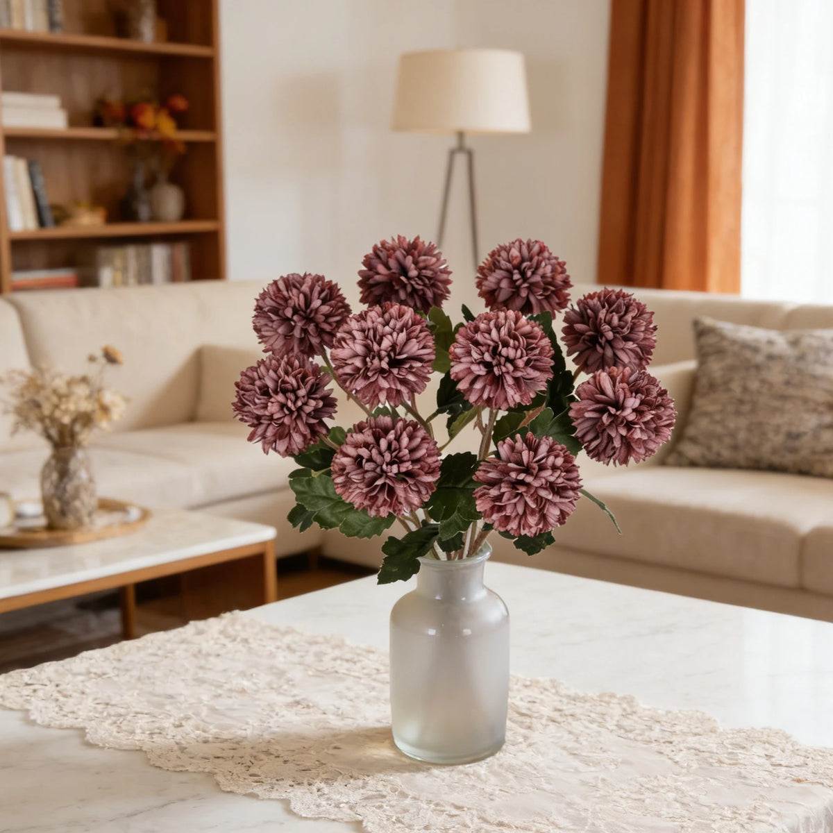 Silk Ball Chrysanthemum Artificial Flowers – Wedding & Home Décor Artificial Silk Flowers Babs