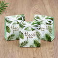 Thank You Candy Gift Boxes – Green Leaf Party Favor Bags Party Favor Gift Boxes Babs A 20pcs