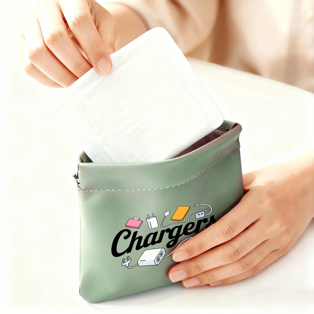Pop-Up Spring Storage Bag – Cable & Small Item Organizer Pop-Up Storage Pouch Babs