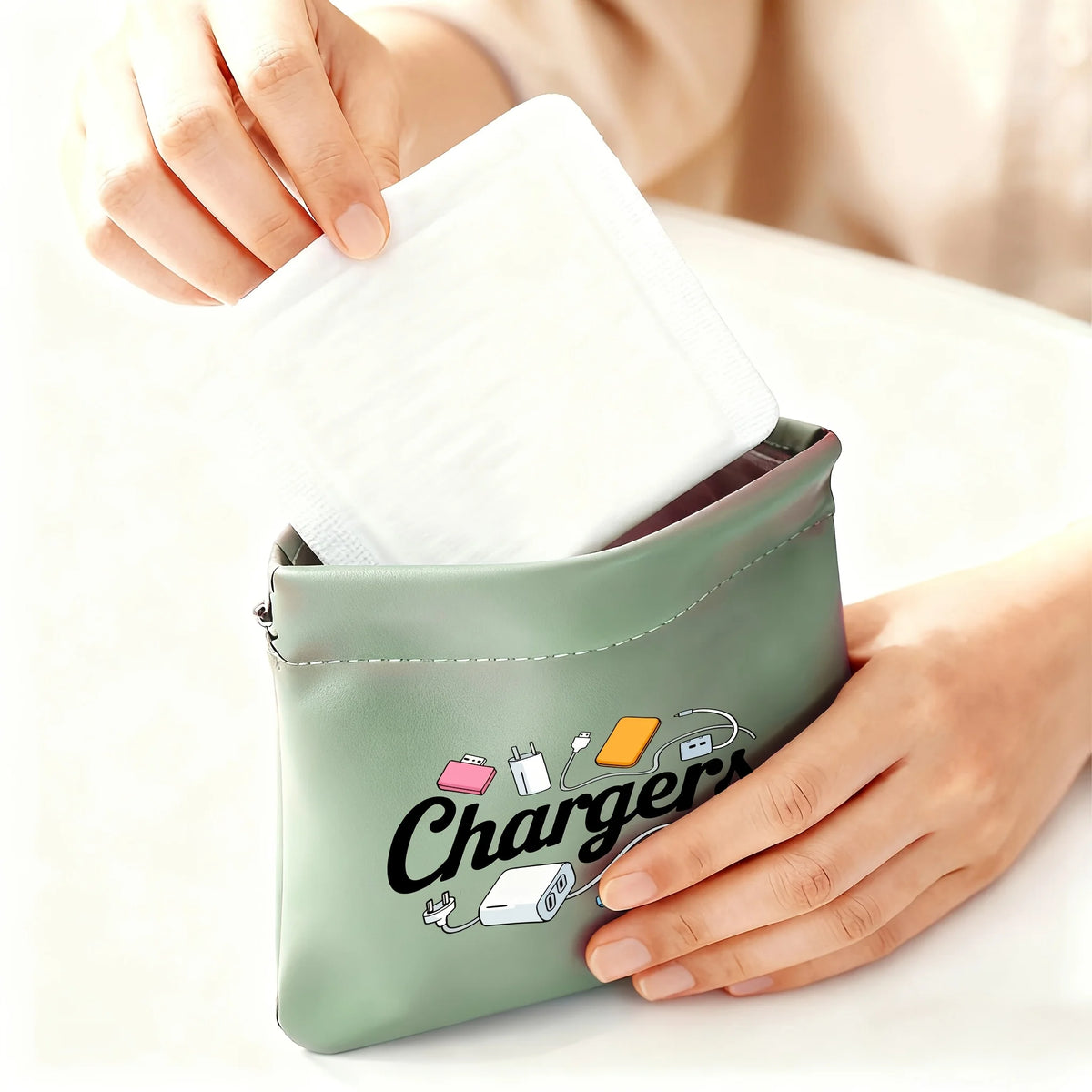 Pop-Up Spring Storage Bag – Cable & Small Item Organizer Pop-Up Storage Pouch Babs